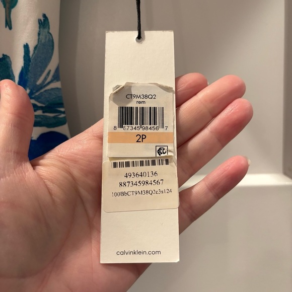 Calvin Klein Blue Floral Dress - Picture 7 of 7